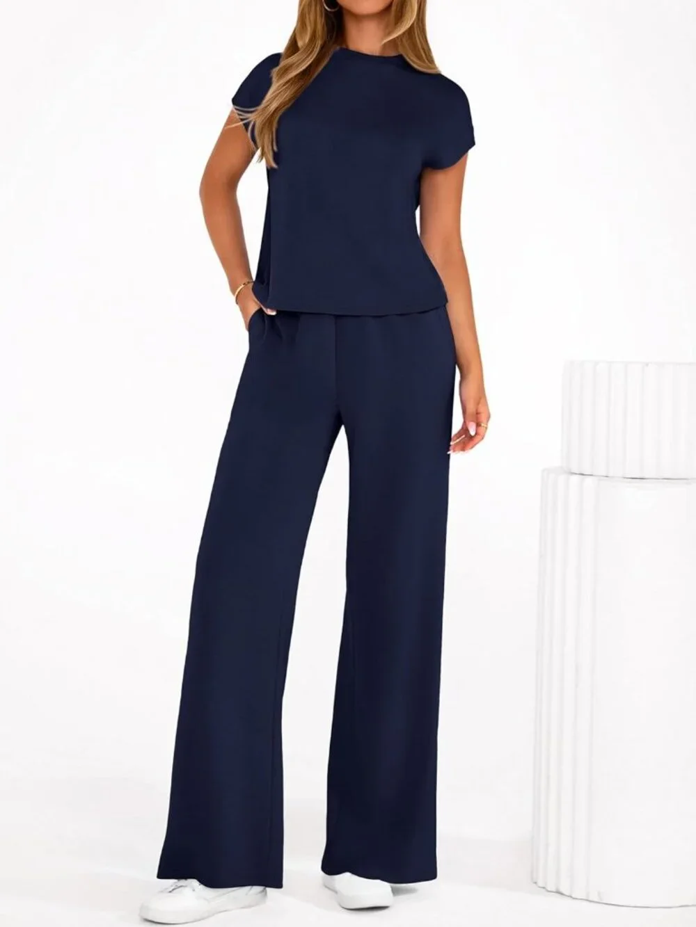 Womens 2 Piece Outfits Casual Cap Sleeve Lounge Set Summer Tracksuits Matching S